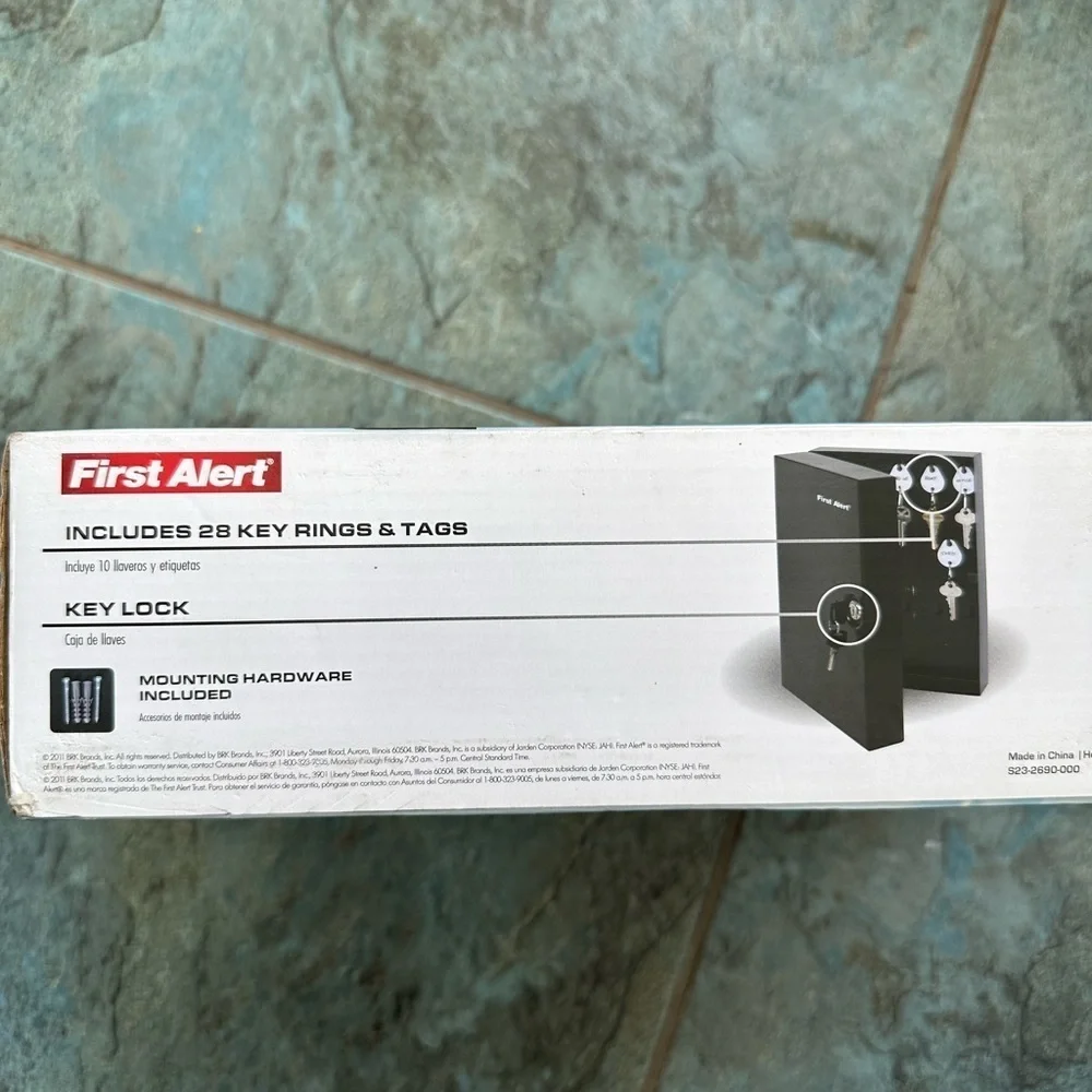NEW First‎ Alert 3060F Steel Wall Mount Key Cabinet, 0.15 Cubic ft, Black